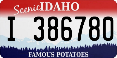 ID license plate I386780