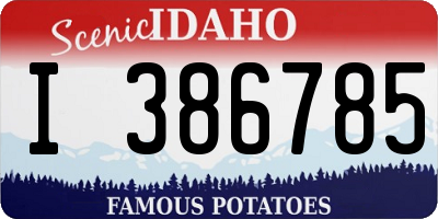 ID license plate I386785