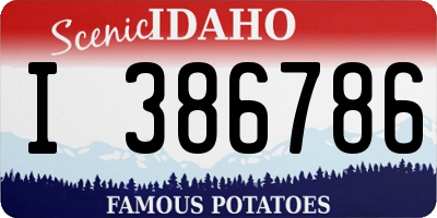 ID license plate I386786