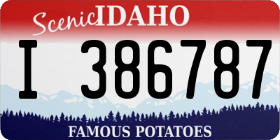 ID license plate I386787