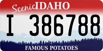 ID license plate I386788