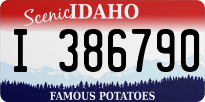 ID license plate I386790