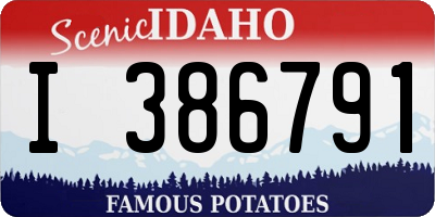 ID license plate I386791