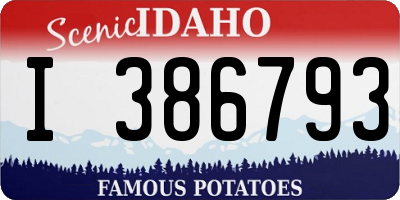 ID license plate I386793