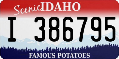 ID license plate I386795