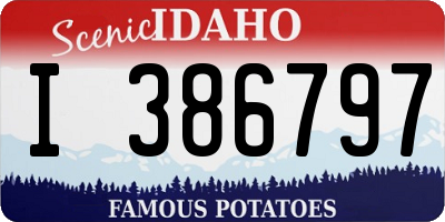 ID license plate I386797