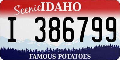 ID license plate I386799