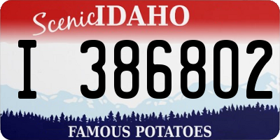 ID license plate I386802