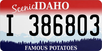 ID license plate I386803