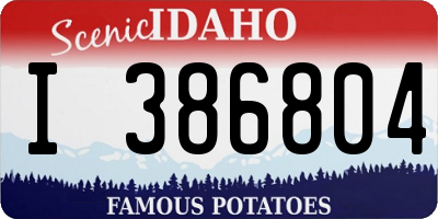 ID license plate I386804