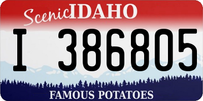 ID license plate I386805
