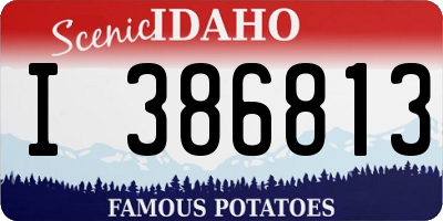 ID license plate I386813