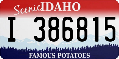 ID license plate I386815