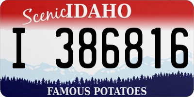 ID license plate I386816