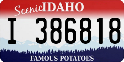 ID license plate I386818