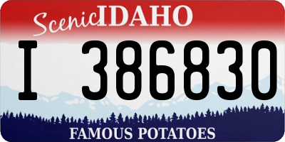 ID license plate I386830