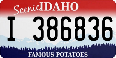 ID license plate I386836