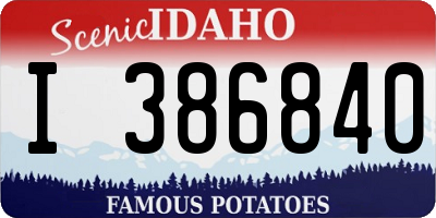 ID license plate I386840