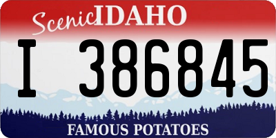 ID license plate I386845