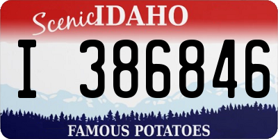 ID license plate I386846