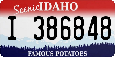 ID license plate I386848