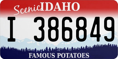 ID license plate I386849
