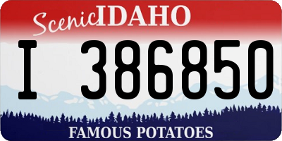 ID license plate I386850