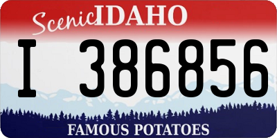 ID license plate I386856