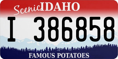 ID license plate I386858