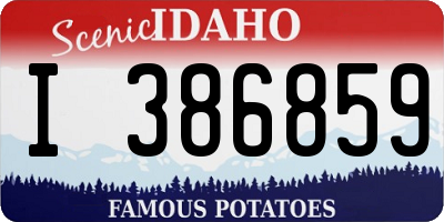 ID license plate I386859