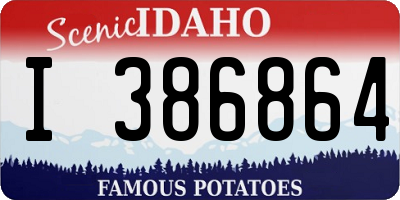ID license plate I386864
