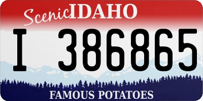 ID license plate I386865