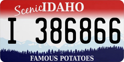 ID license plate I386866