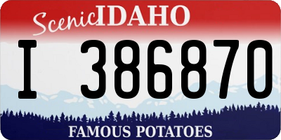 ID license plate I386870