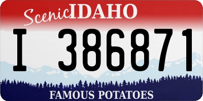 ID license plate I386871