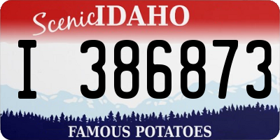 ID license plate I386873