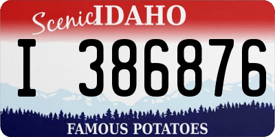 ID license plate I386876