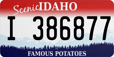 ID license plate I386877