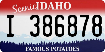 ID license plate I386878