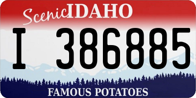 ID license plate I386885