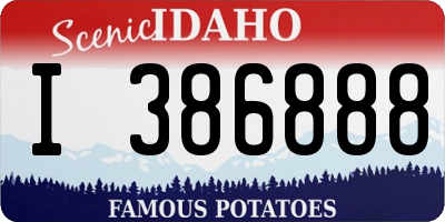 ID license plate I386888