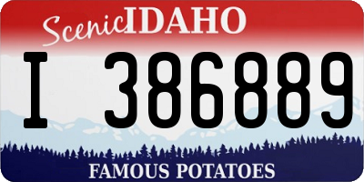 ID license plate I386889