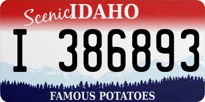 ID license plate I386893
