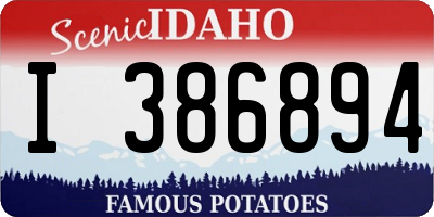 ID license plate I386894
