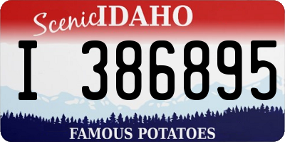 ID license plate I386895