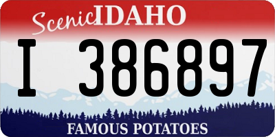 ID license plate I386897