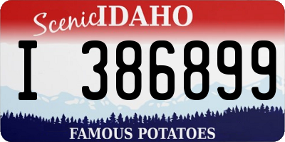 ID license plate I386899