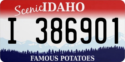ID license plate I386901