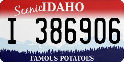 ID license plate I386906