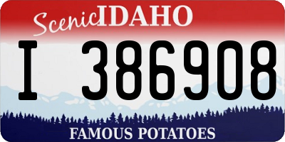ID license plate I386908